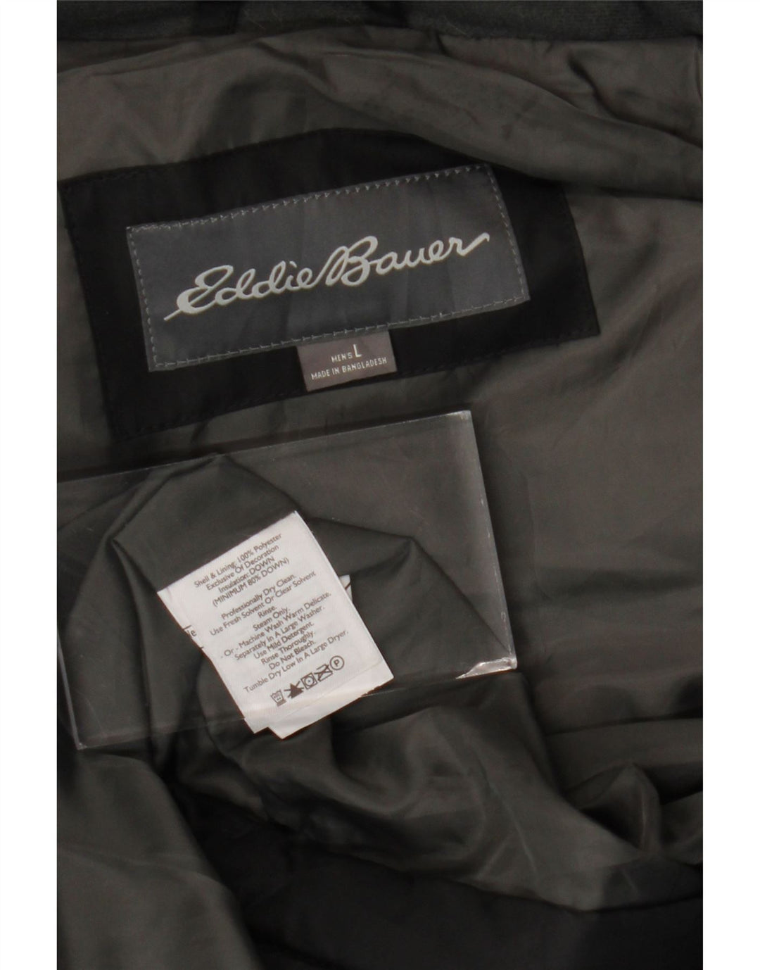 EDDIE BAUER Herren Wattierte Weste UK 40 Large Schwarz Polyester