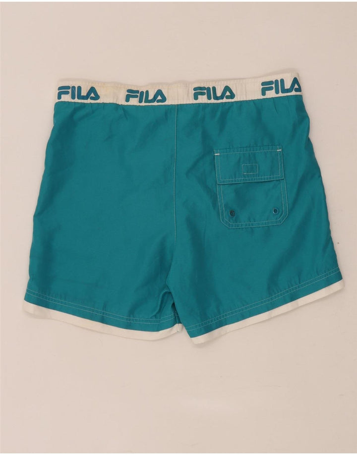Fila Mens Graphic Regular Swimming Shorts Medium Turquoise Colourblock