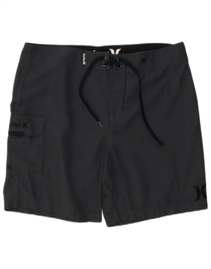 Hurley Herren-Badeshorts, groß, graues Polyester