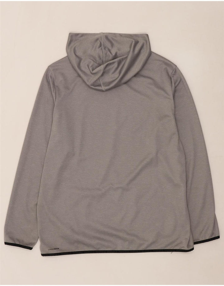 REEBOK Mens Graphic Hoodie Jumper XL Grey Polyester