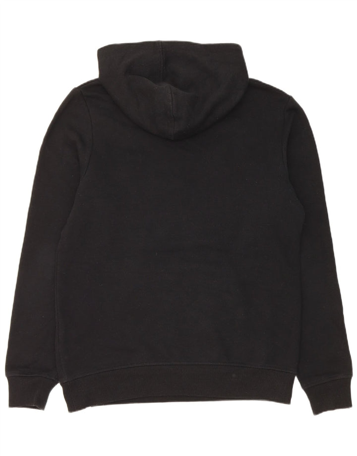 Jack & Jones Mens Zip Neck Graphic Hoodie Jumper Medium Black Polyester