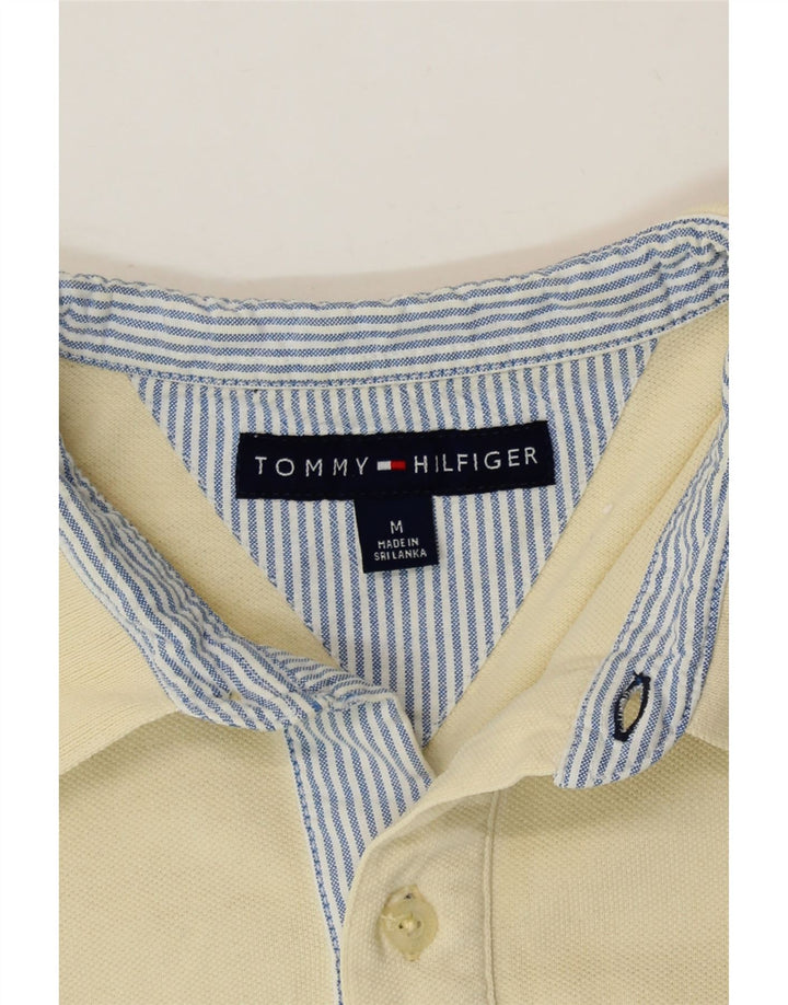 TOMMY HILFIGER Mens Polo Shirt Medium Yellow Cotton Vintage Tommy Hilfiger and Second-Hand Tommy Hilfiger from Messina Hembry 