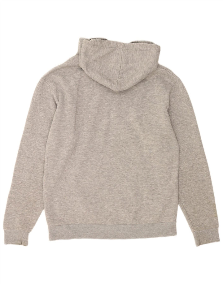 Zara Mens Hoodie Jumper Medium Grey Flecked Cotton