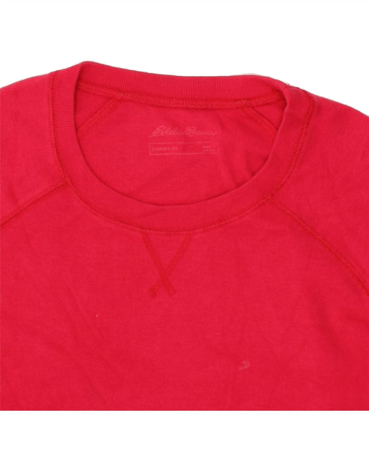 EDDIE BAUER Womens T-Shirt Top UK 14 Medium Red Cotton Vintage Eddie Bauer and Second-Hand Eddie Bauer from Messina Hembry 