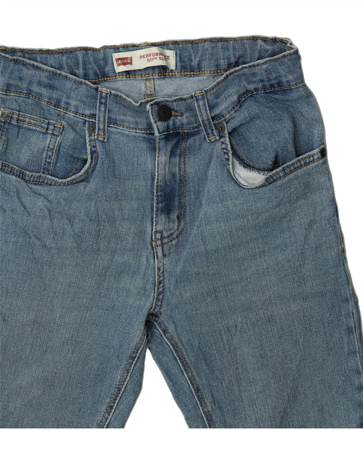 LEVI'S Womens 511 Slim Jeans W29 L30 Blue Cotton Vintage Levi's and Second-Hand Levi's from Messina Hembry 
