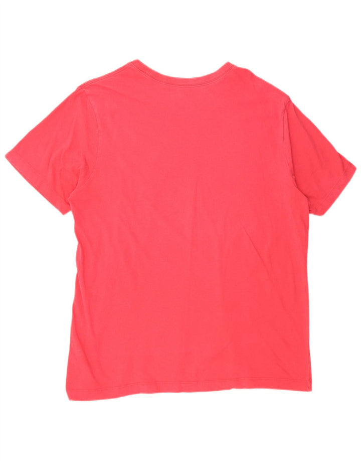 NIKE Mens Graphic T-Shirt Top Large Pink Cotton