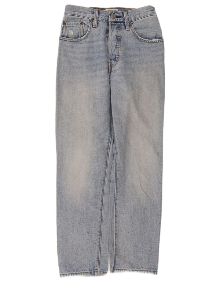 Levi's Womens 501 Straight Jeans W26 L26 Blue Cotton