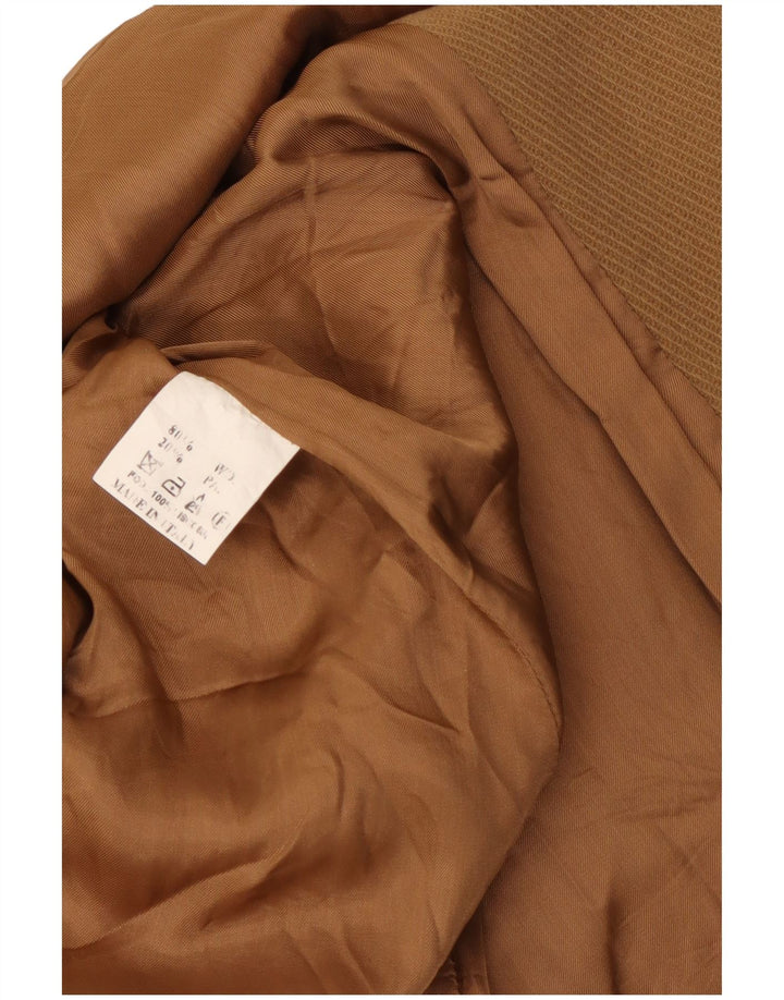 Onyx Womens Double Breasted Coat IT 44 Medium Brown Wool