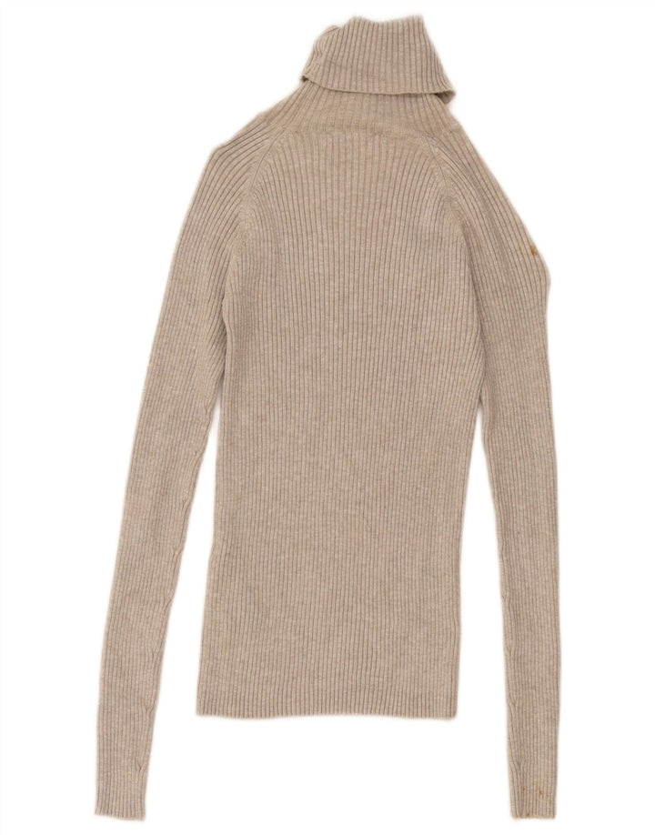 Zara Womens Top Long Sleeve UK 8 Small Grey Viscose
