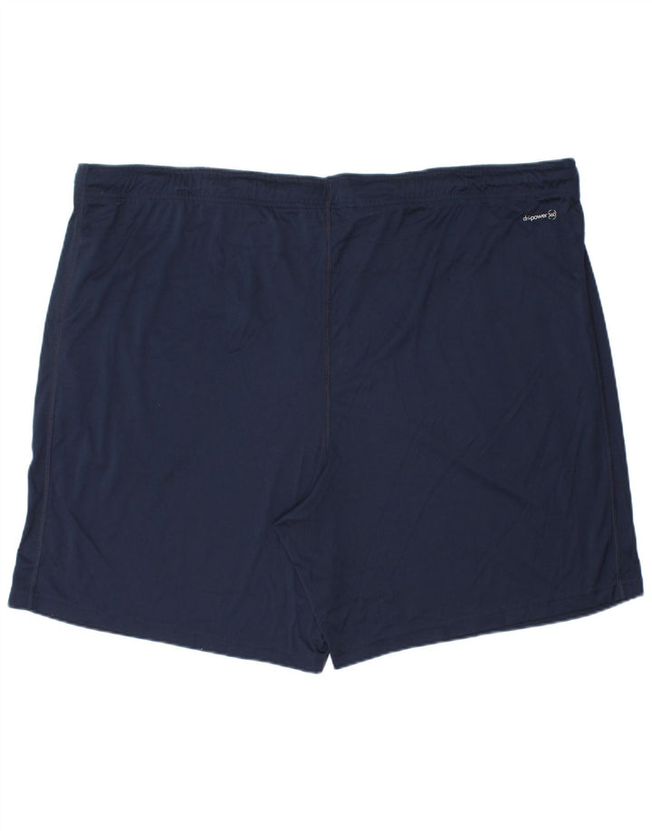 RUSSELL ATHLETIC Mens Dri-Power Sport Shorts 2XL  Navy Blue Polyester