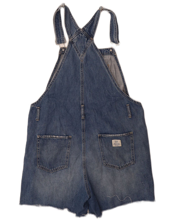Gap Dame Distressed Dungarees Denim Shorts Medium W36 Blå Bomuld