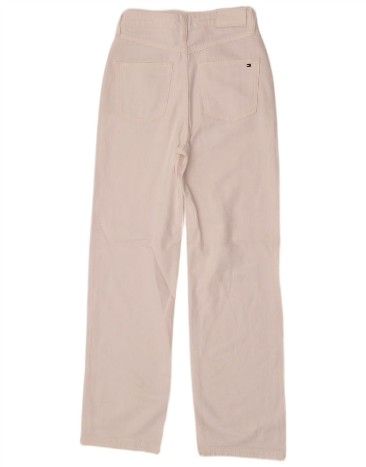 Tommy Hilfiger Womens Straight Jeans W27 L30 White Cotton