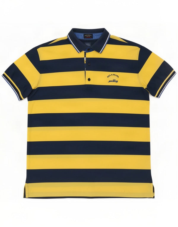 Paul & Shark Mens Polo Shirt 2XL Yellow Striped Cotton