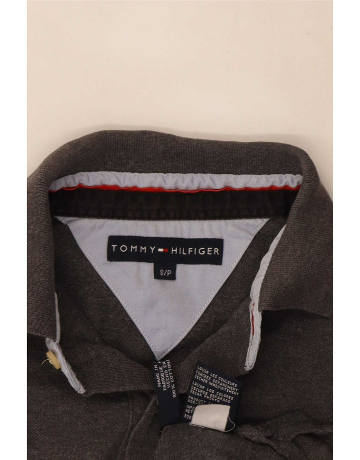 Tommy Hilfiger Mens Polo Shirt Small Grey Cotton
