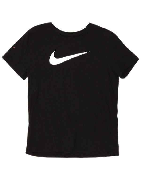 Nike Womens Dri Fit Graphic T-Shirt Top UK 10 Small Black