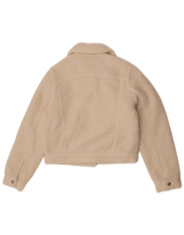 Giubbotto bomber corto Lee da donna Teddy Crop US 10 Large Poliestere bianco