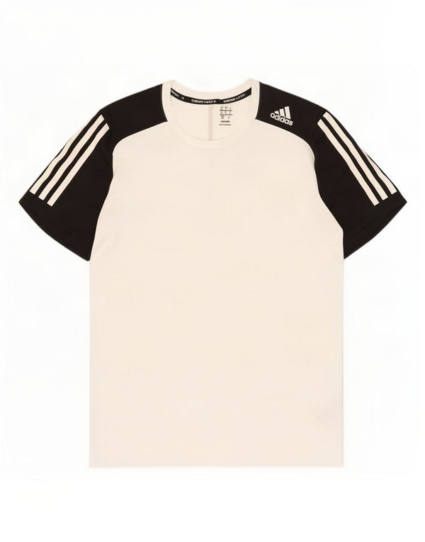 Adidas Ανδρικό T-Shirt Climalite Top Small White Colourblock Polyester