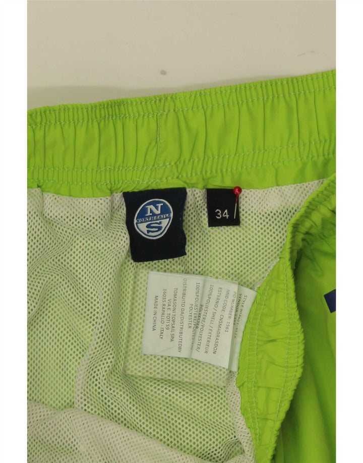 North Sails Short de bain graphique pour hommes en polyester vert moyen