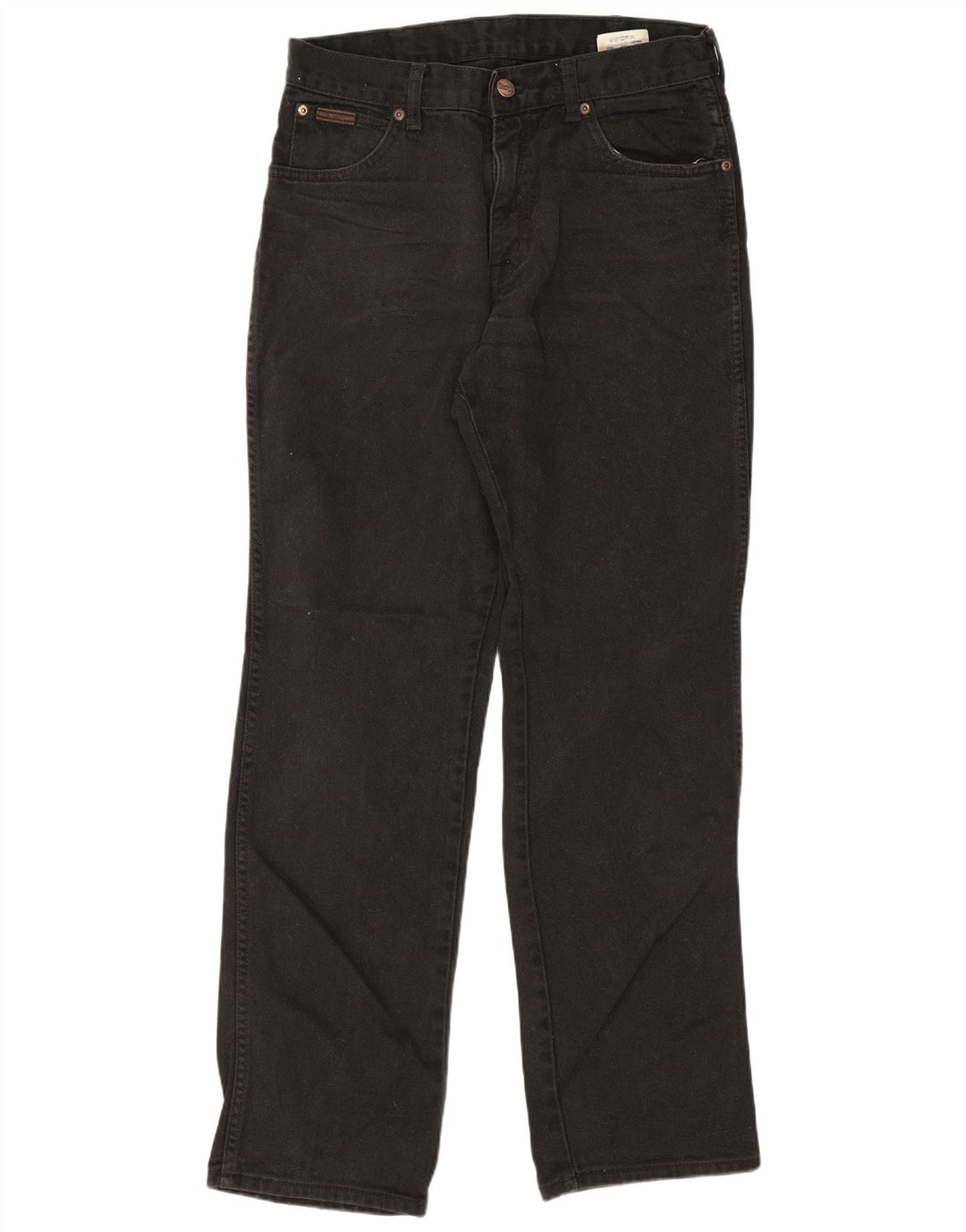 Wrangler Mens Texas Straight Jeans W32 L32 Black Cotton