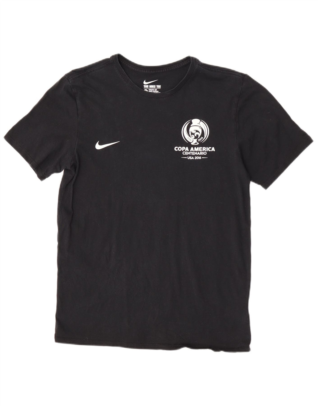 Nike Mens Athletic Cut Graphic T-Shirt Top Medium Black Cotton