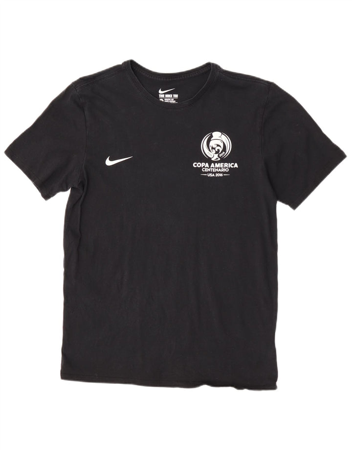 Nike Mens Athletic Cut Graphic T-Shirt Top Medium Black Cotton