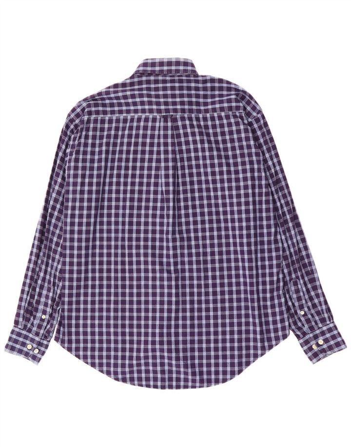 FILA Mens Shirt Large Navy Blue Check Cotton