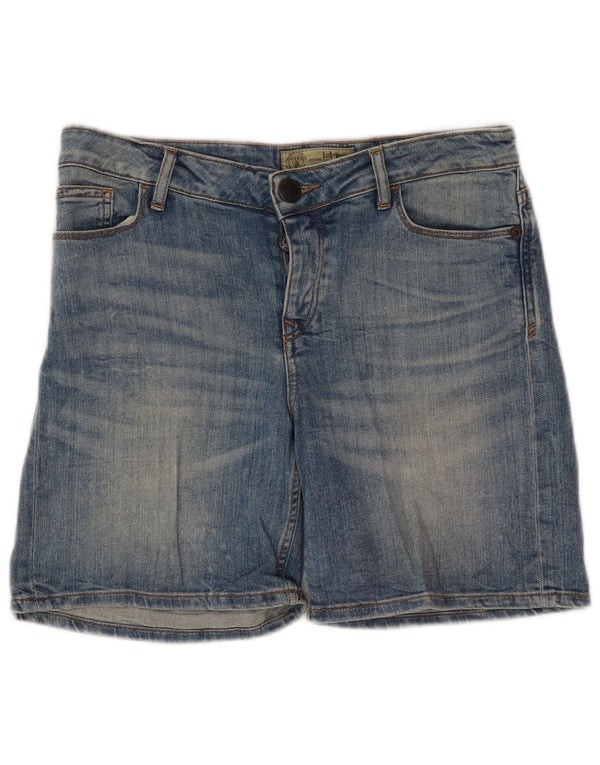 Pantaloncini di jeans da donna Fat Face UK 10 piccoli W30 cotone blu