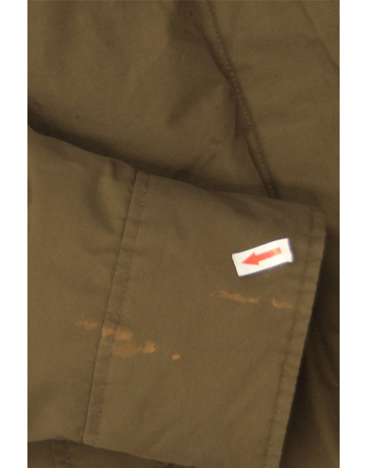 Giacca Parka con cappuccio da donna Woolrich UK 14 cotone kaki medio