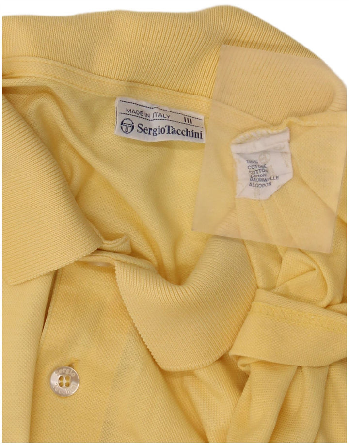 Sergio Tacchini Polo Homme Jaune Moyen Coton
