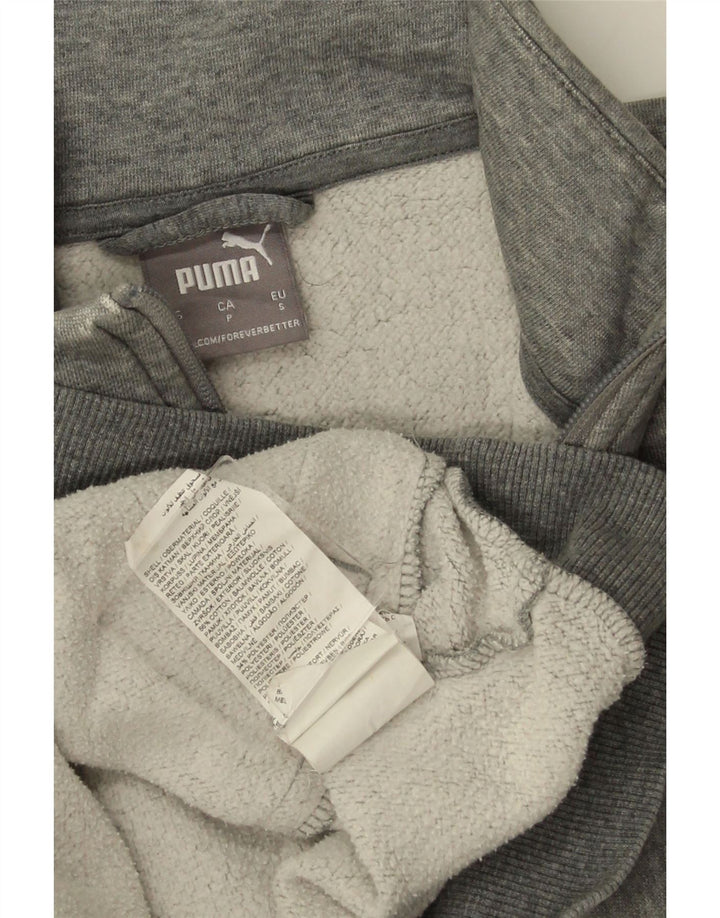 Puma Mens Tracksuit Top Jacket Small Grey Cotton