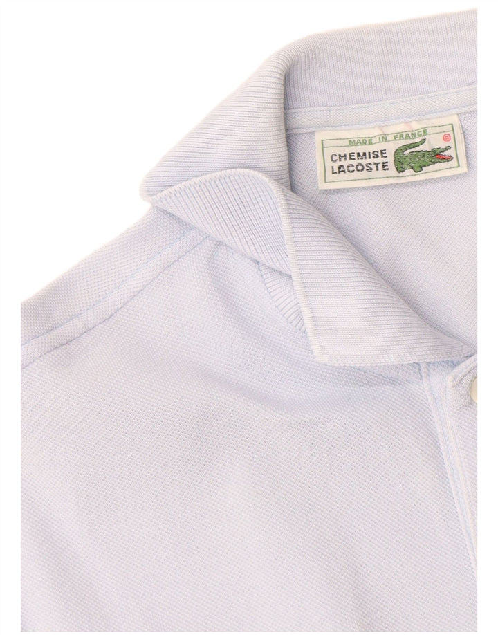 Lacoste Mens Polo Shirt Size 4 Medium Blue Cotton