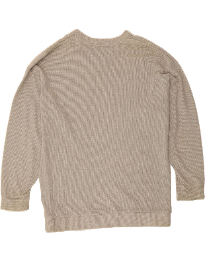 ADIDAS Womens Oversized Sweatshirt Jumper UK 8 Small Grey Houndstooth Vintage Adidas and Second-Hand Adidas from Messina Hembry 