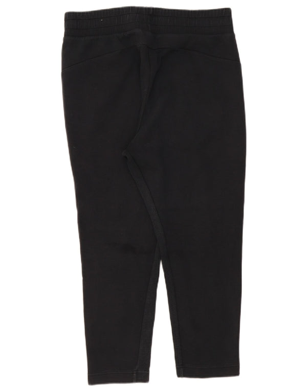 Puma Womens Crop Tracksuit Trousers Joggers UK 14 Large  Black Cotton