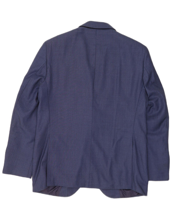 Giacca blazer da uomo a 2 bottoni Hackett UK 42 XL lana blu