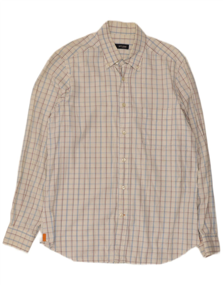 Camicia da uomo Massimo Dutti a quadri bianchi grandi