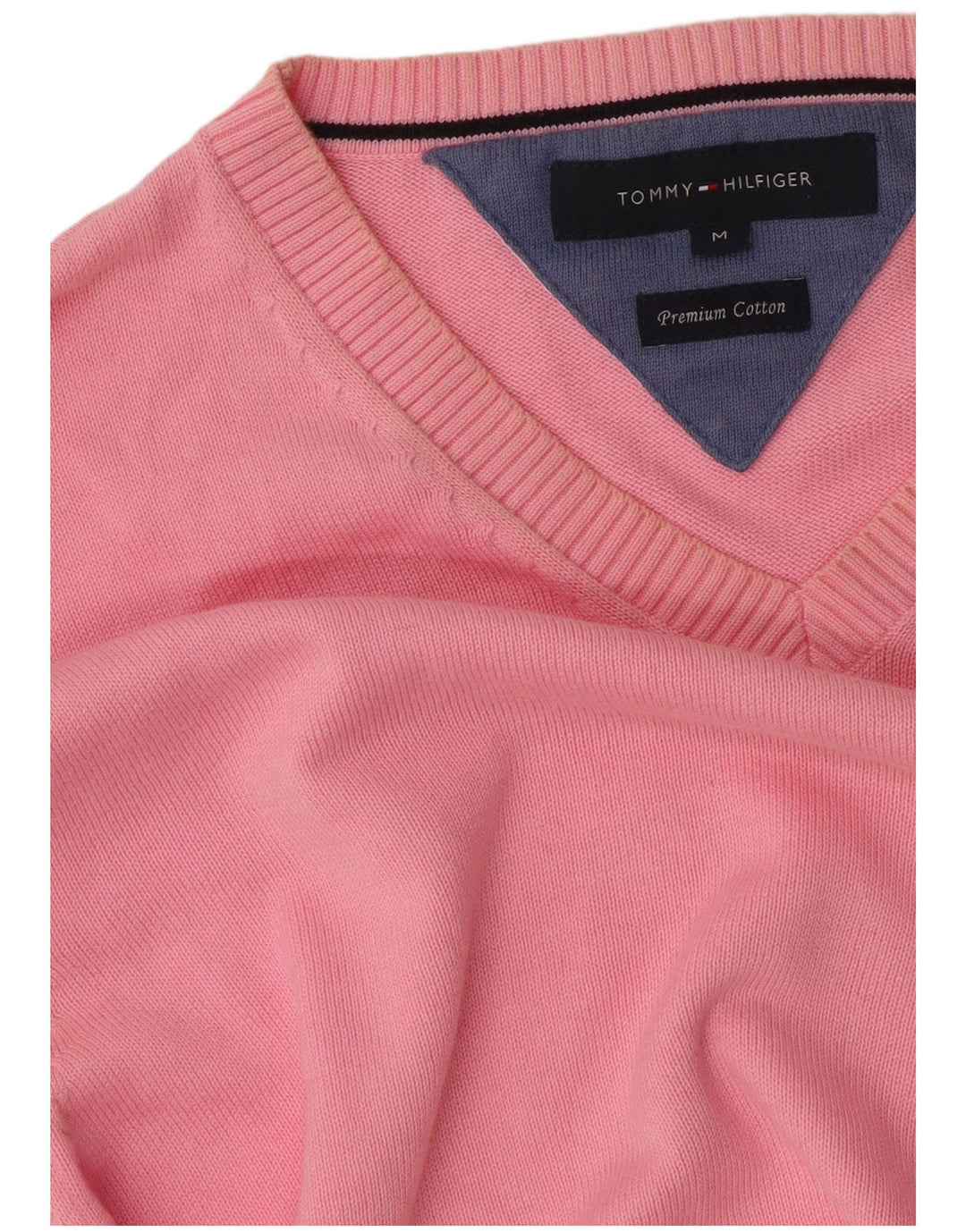 Tommy Hilfiger Herre V-hals sweater Medium Pink Bomuld