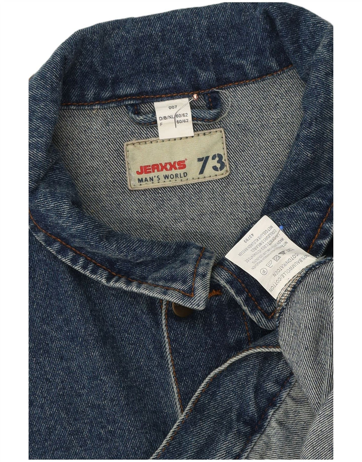 Jeaxxs Mens Denim Jacket IT 60/62 5XL Blue Cotton