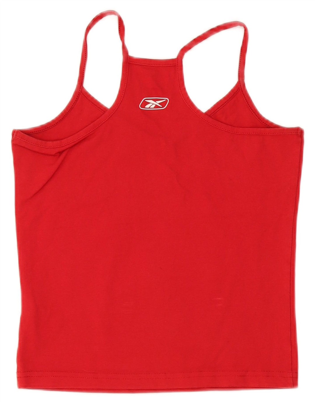 Reebok Dame Grafisk Crop Cami Top UK 12 Medium Rød Bomuld