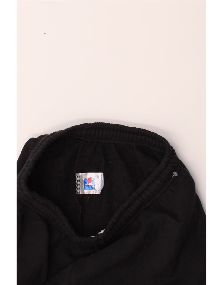 RUSSELL ATHLETIC Mens Tracksuit Trousers Small  Black Cotton Vintage Russell Athletic and Second-Hand Russell Athletic from Messina Hembry 