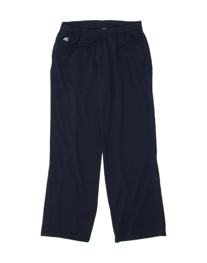 RUSSELL ATHLETIC Womens Tracksuit Trousers UK 16 Large Navy Blue Polyester Vintage Russell Athletic and Second-Hand Russell Athletic from Messina Hembry 