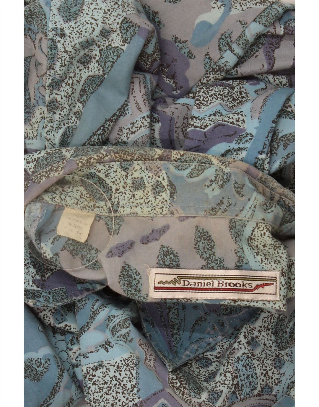 Daniel Brooks Herreskjorte Medium Blue Paisley Cotton