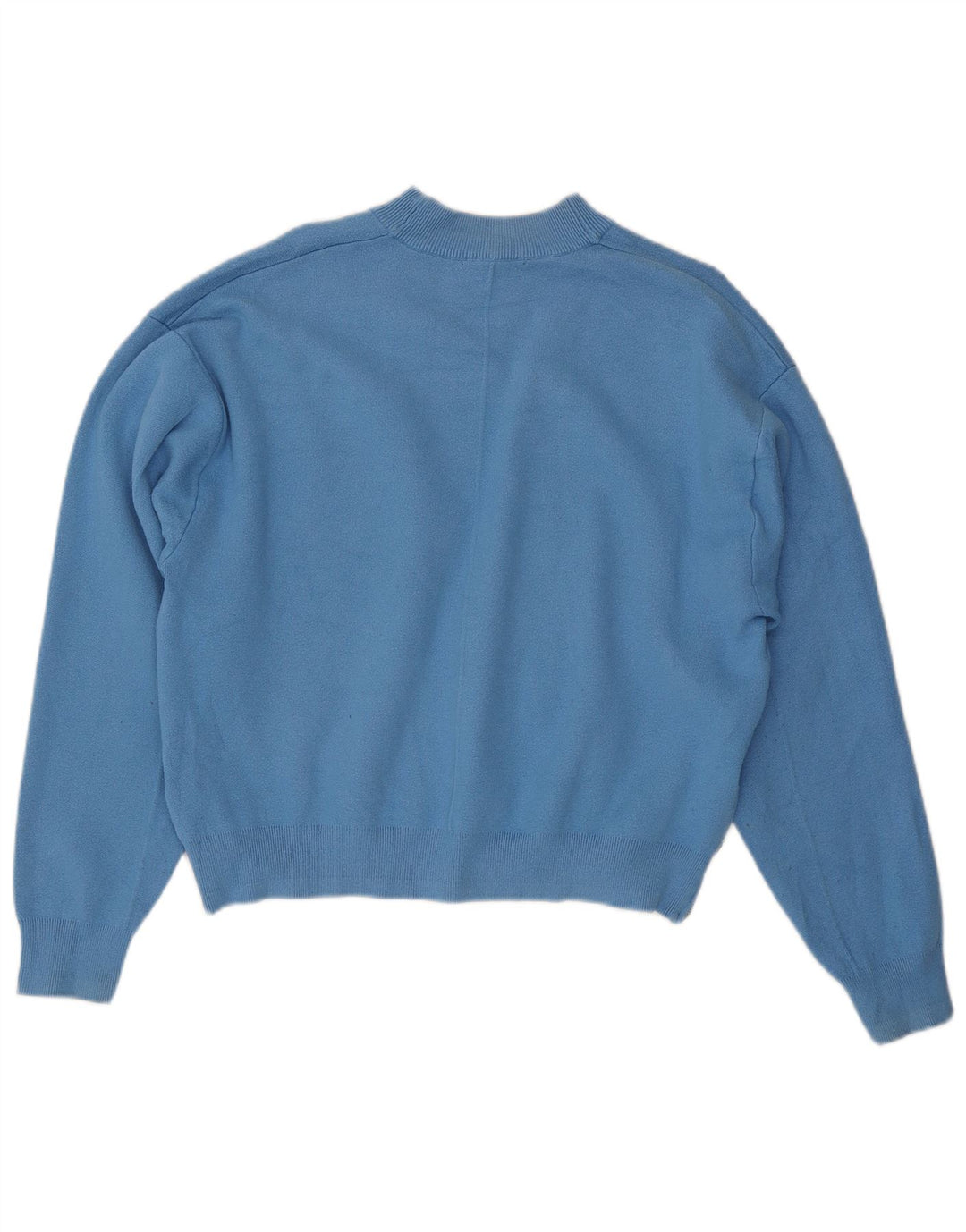 Zara Pull surdimensionné pour femme UK 14 Bleu moyen Viscose