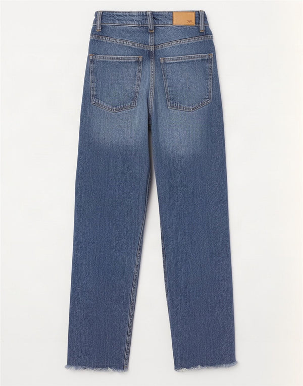 Zara Womens Straight Jeans EU 38 Small W28 L26 Blue Cotton