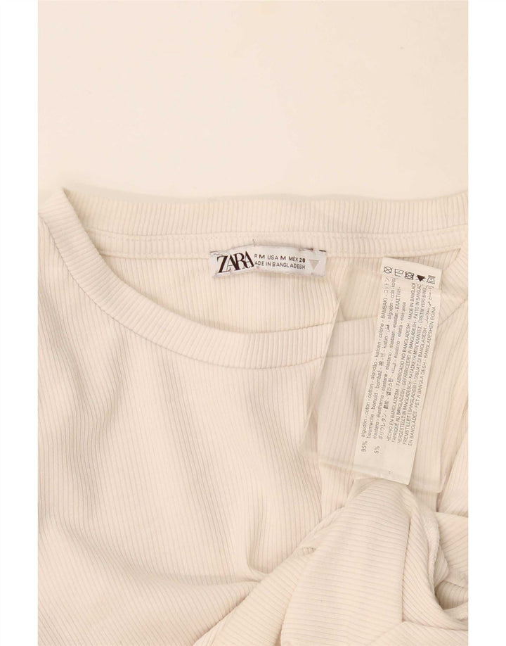 Body Zara pentru femei UK 12 Medium Off White Bumbac