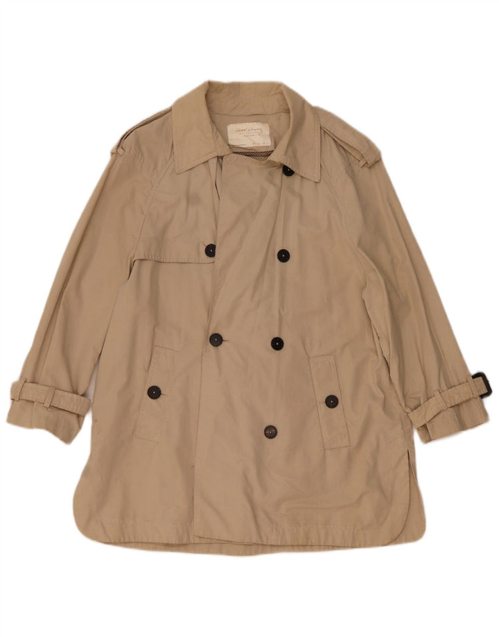 Zara Womens Oversized Trench Coat UK 10 Small Beige