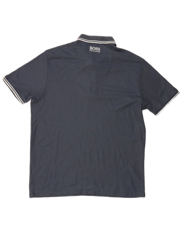 Ανδρικό μπλουζάκι πόλο Hugo Boss XL Navy Blue Cotton