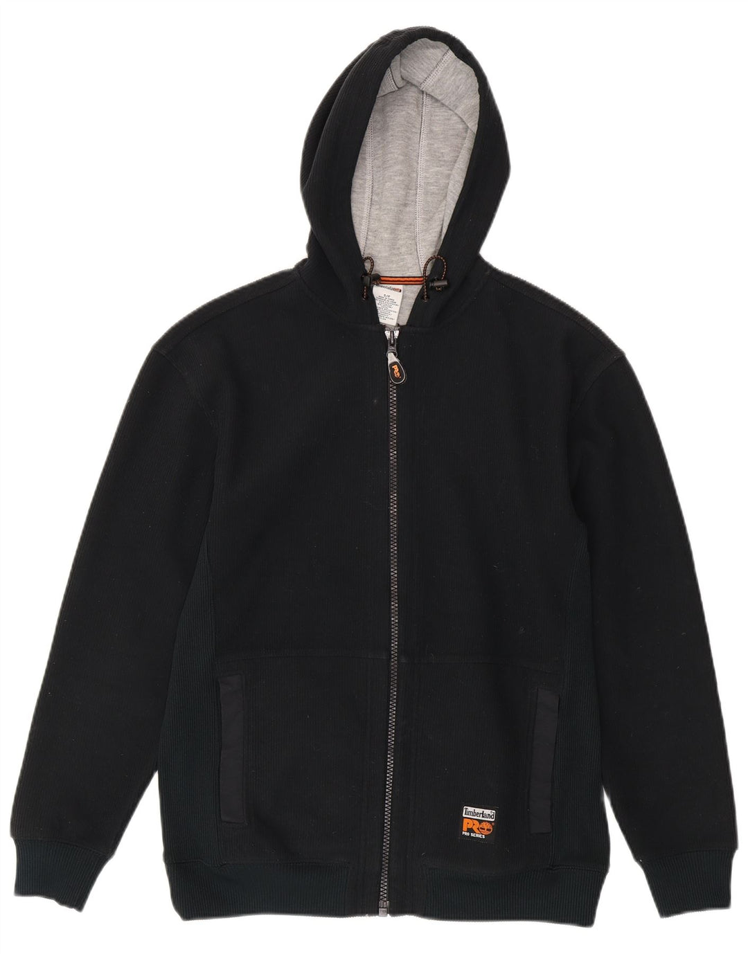 Timberland Mens Zip Hoodie Sweater Small Black Polyester