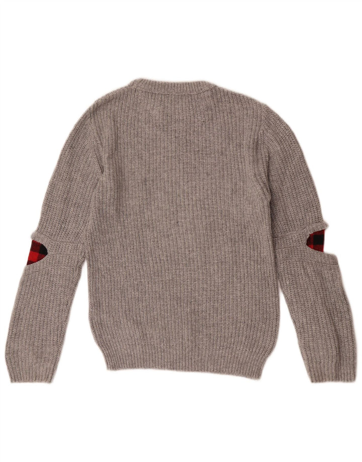 Suéter Zara Boys com gola canoa 9-10 anos cinza poliéster