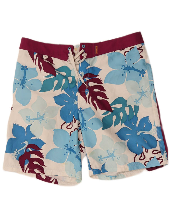 Sundek Herre badeshorts Large White Floral Polyester