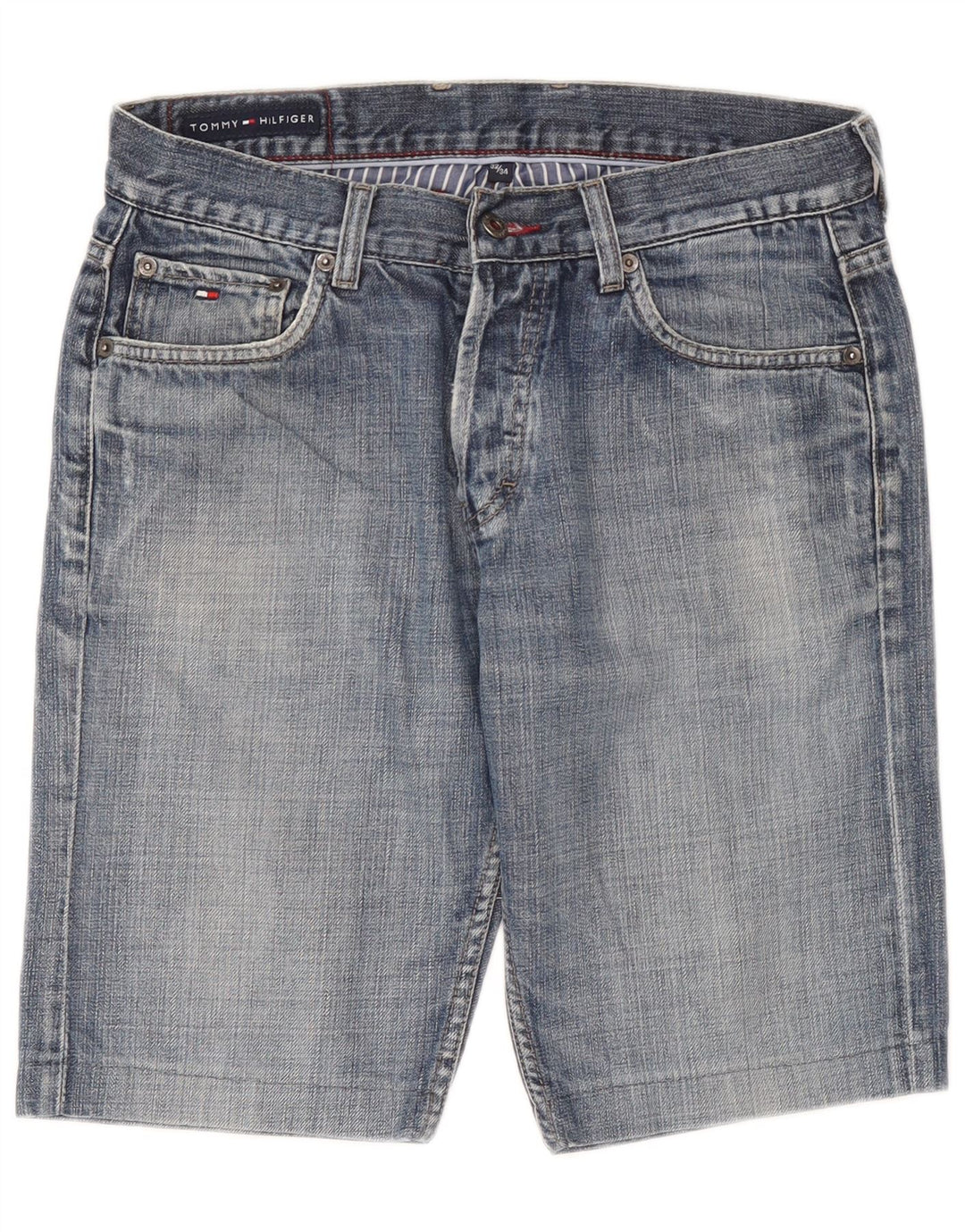 Tommy Hilfiger Mens Denim Shorts W32 Medium Blue Cotton